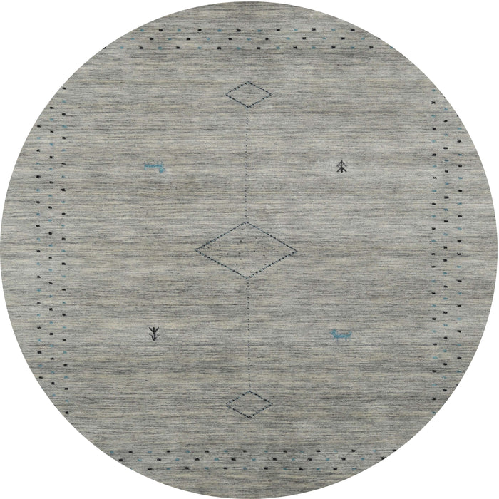 Square Machine Washable Contemporary Dark Gray Rug, wshcon2363