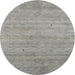 Square Machine Washable Contemporary Dark Gray Rug, wshcon2363