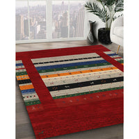 Contemporary Red Modern Rug, con2364