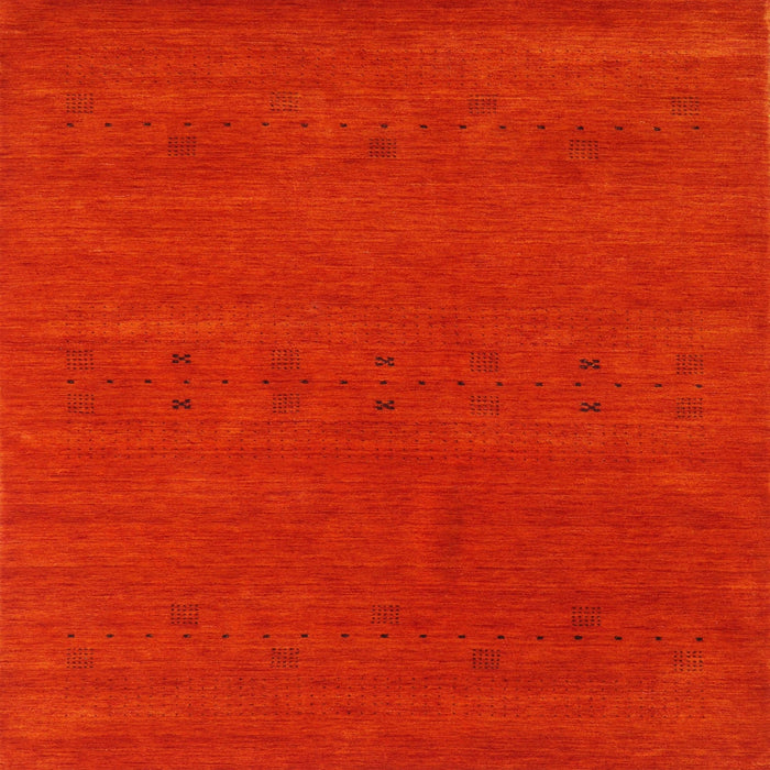 Square Contemporary Red Modern Rug, con2366