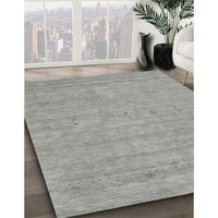 Contemporary Dark Gray Modern Rug, con2368