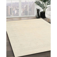 Contemporary Vanilla Gold Solid Rug, con2369