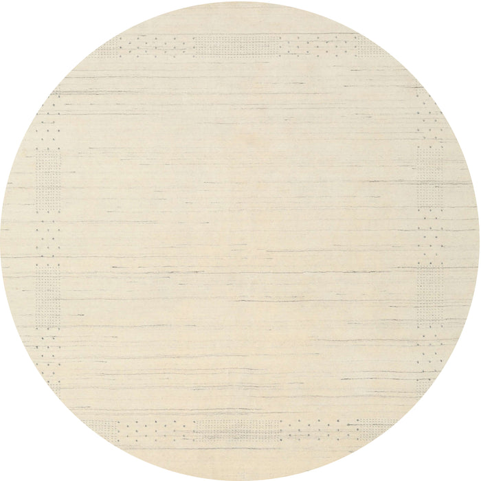 Sideview of Contemporary Vanilla Gold Solid Rug, con2369