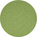 Square Machine Washable Contemporary Green Rug, wshcon236