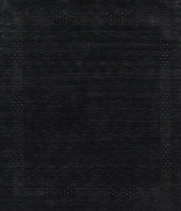 Machine Washable Contemporary Black Rug, wshcon2370