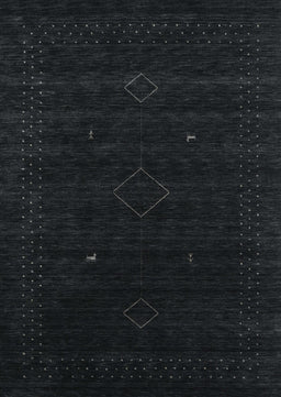 Machine Washable Contemporary Gunmetal Green Rug, wshcon2372