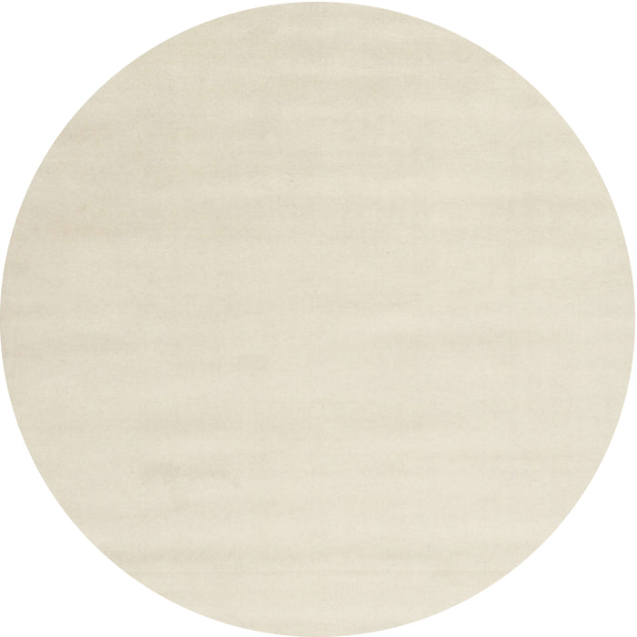 Sideview of Contemporary Light Gold Solid Rug, con2373