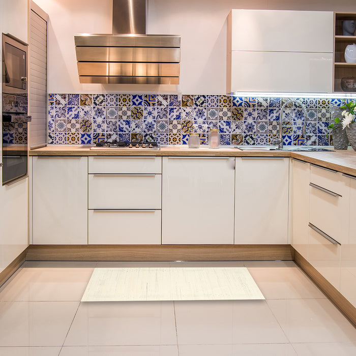 Machine Washable Contemporary Moccasin Beige Rug in a Kitchen, wshcon2374