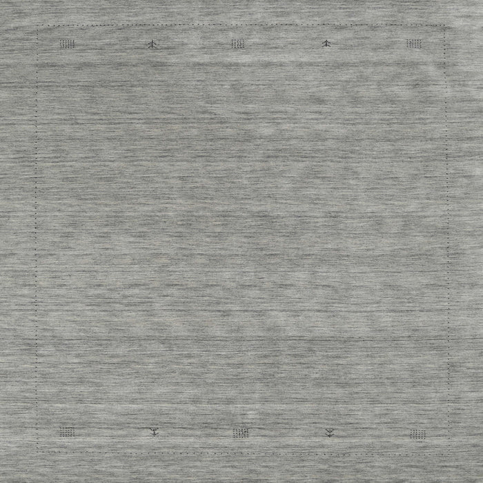 Square Contemporary Dark Gray Modern Rug, con2376