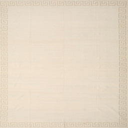 Sideview of Machine Washable Contemporary Navajo White Rug, wshcon2377