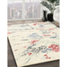 Contemporary Desert Sand Beige Solid Rug in Family Room, con2378