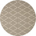Square Machine Washable Contemporary Light French Beige Brown Rug, wshcon2379