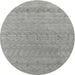 Sideview of Contemporary Dark Gray Modern Rug, con2380