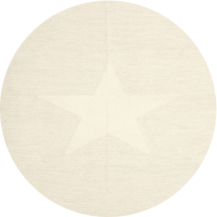 Sideview of Contemporary Blanched Almond Beige Solid Rug, con2381