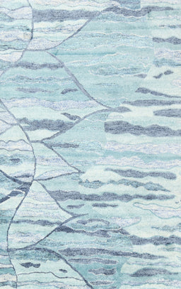 Machine Washable Contemporary Cyan Opaque Blue Rug, wshcon2382