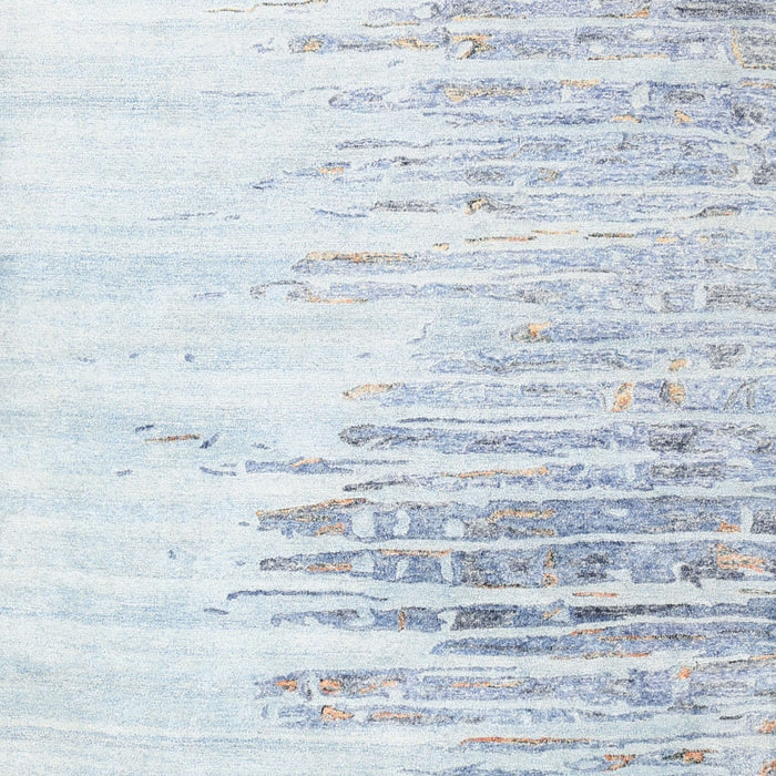 Machine Washable Contemporary Light Steel Blue Rug, wshcon2383