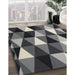 Machine Washable Contemporary Dark Gray Rug in a Family Room, wshcon2385