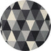 Sideview of Contemporary Dark Gray Modern Rug, con2385