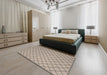 Machine Washable Contemporary Tan Brown Rug in a Bedroom, wshcon2387