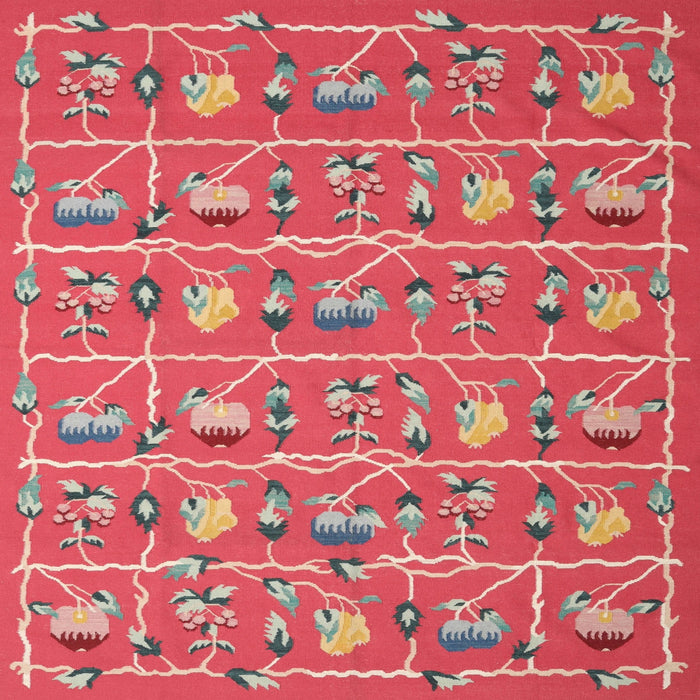 Sideview of Machine Washable Contemporary Red Rug, wshcon2389