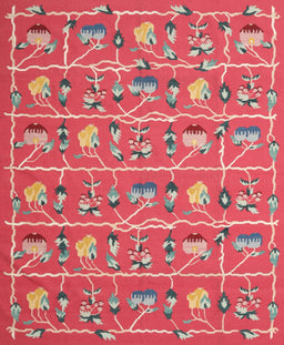 Contemporary Red Modern Rug, con2389