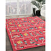 Machine Washable Contemporary Red Rug in a Family Room, wshcon2389