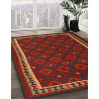 Contemporary Saddle Brown Oriental Rug, con2390