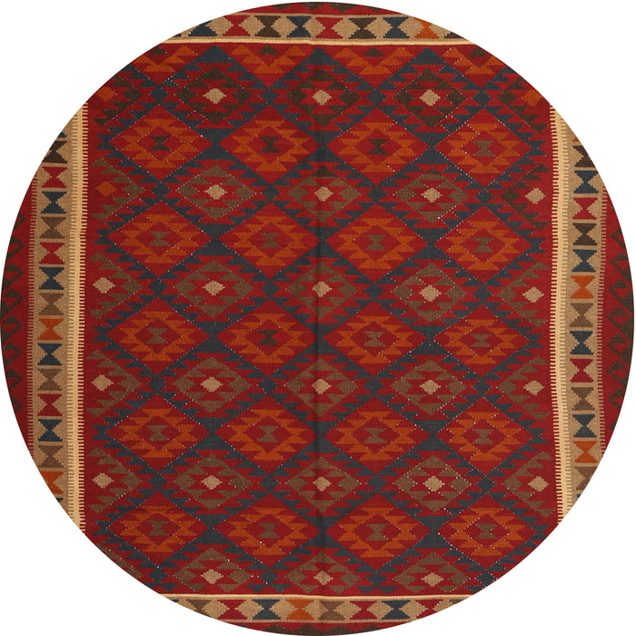 Sideview of Contemporary Saddle Brown Oriental Rug, con2390