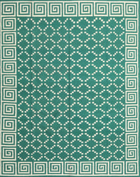 Machine Washable Contemporary Blue Green Rug, wshcon2392