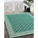 Machine Washable Contemporary Blue Green Rug in a Family Room, wshcon2392