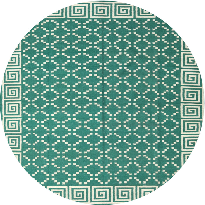 Sideview of Contemporary Blue Green Modern Rug, con2392