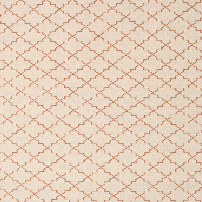 Square Contemporary Navajo White Gold Trellis Rug, con2393