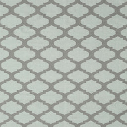 Square Contemporary Silver Gray Trellis Rug, con2394