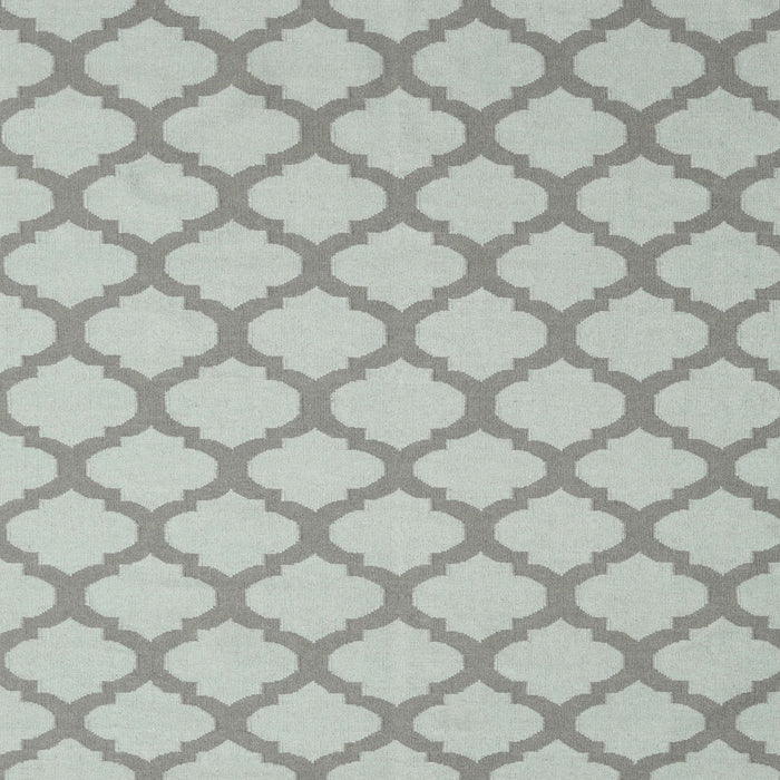Square Contemporary Silver Gray Trellis Rug, con2394