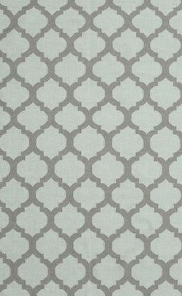 Contemporary Silver Gray Trellis Rug, con2394