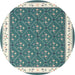 Sideview of Contemporary Greenish Blue Green Modern Rug, con2395