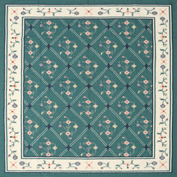 Sideview of Machine Washable Contemporary Greenish Blue Green Rug, wshcon2395