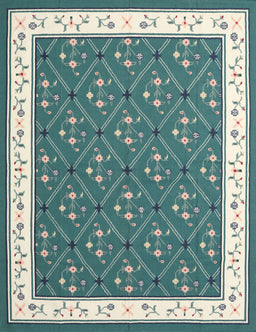 Contemporary Greenish Blue Green Modern Rug, con2395