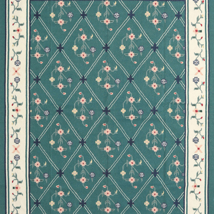 Contemporary Greenish Blue Green Modern Rug, con2395