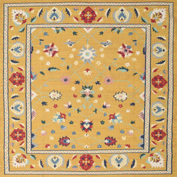 Square Contemporary Bronze Brown Modern Rug, con2397