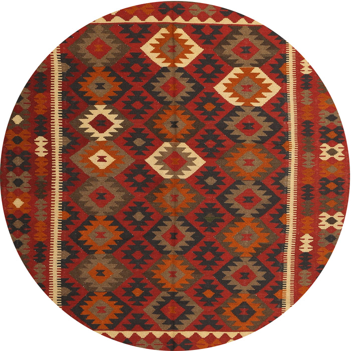 Sideview of Contemporary Saddle Brown Oriental Rug, con2400