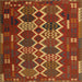 Sideview of Machine Washable Contemporary Sedona Brown Rug, wshcon2403