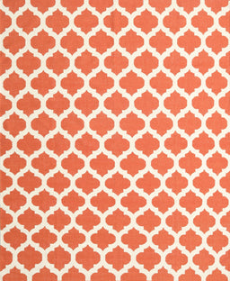 Contemporary Deep Peach Orange Trellis Rug, con2405