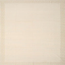Sideview of Machine Washable Contemporary Navajo White Rug, wshcon2406
