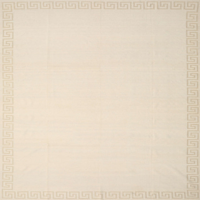 Sideview of Machine Washable Contemporary Navajo White Rug, wshcon2406