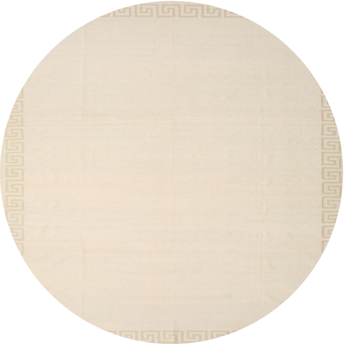 Sideview of Contemporary Navajo White Gold Solid Rug, con2407