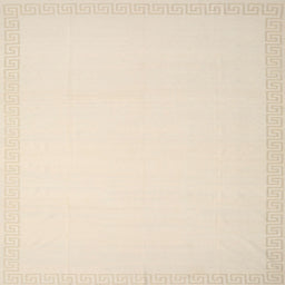 Sideview of Machine Washable Contemporary Navajo White Rug, wshcon2407