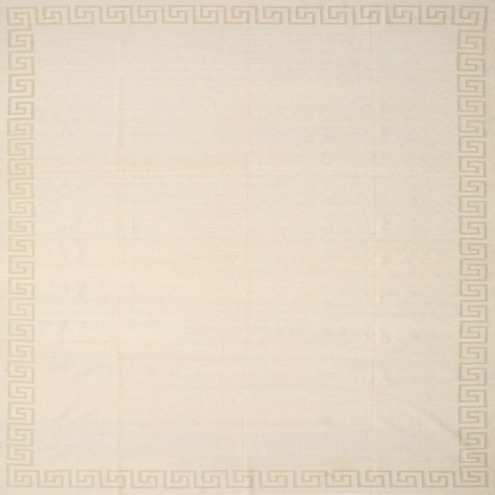 Sideview of Machine Washable Contemporary Navajo White Rug, wshcon2408