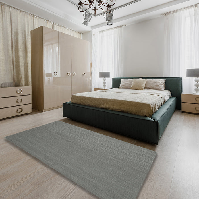 Machine Washable Contemporary Sage Green Rug in a Bedroom, wshcon240