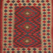 Sideview of Machine Washable Contemporary Red Rug, wshcon2410